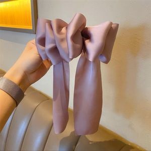 New Pink Silk Bow Long Hair Clip